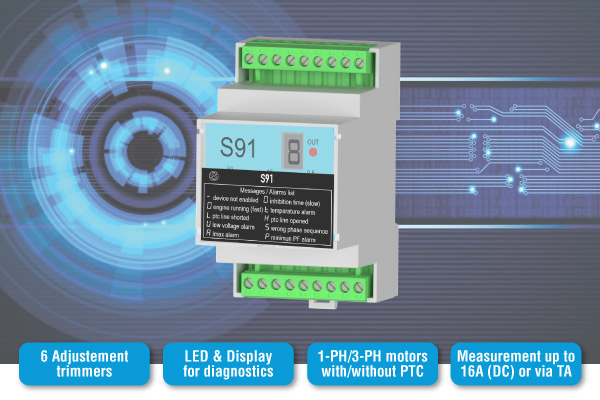 S91 | Nuovo rele multi-protezione per motori e pompe
