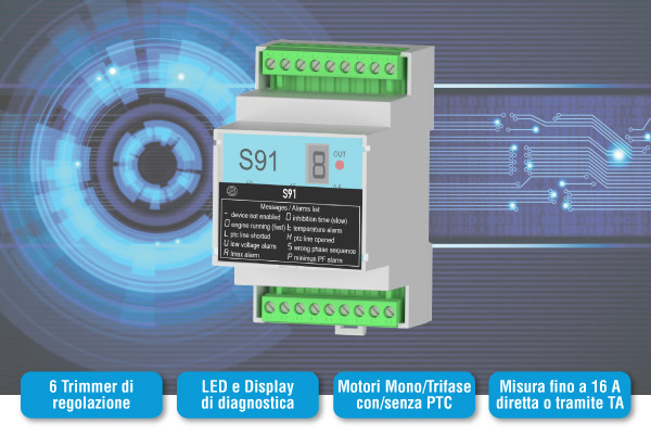 S91 | Nuovo rele multi-protezione per motori e pompe